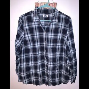 Old Navy women's blue-light blue/white plaid, xL